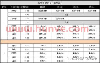 乒乓球赛程日历安排表格（乒乓球赛程日历安排表格图片）