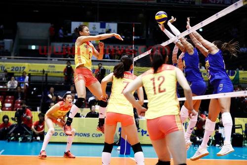 女排第一美女中国对巴西（中国女排对战巴西队员）