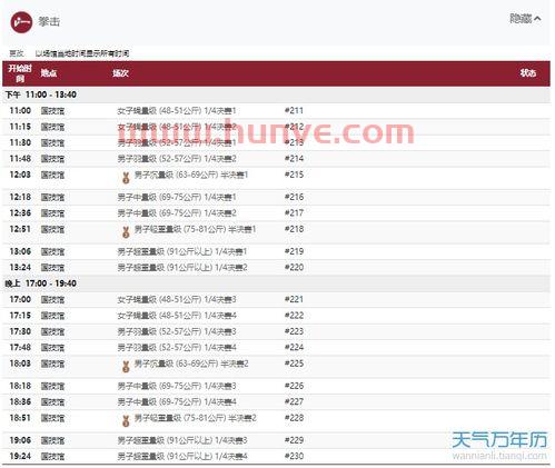 奥运会中国队最新赛程图片(奥运会中国比赛项目赛程)